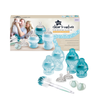 Kit de pornire biberoane nou-nascut Tommee Tippee Closer to Nature, 0 luni +, Albastru